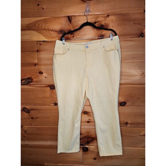 Cato Women’sPlus Size 18 Jeans Light Yellow Contemporary Jeans - Picture 6 of 7